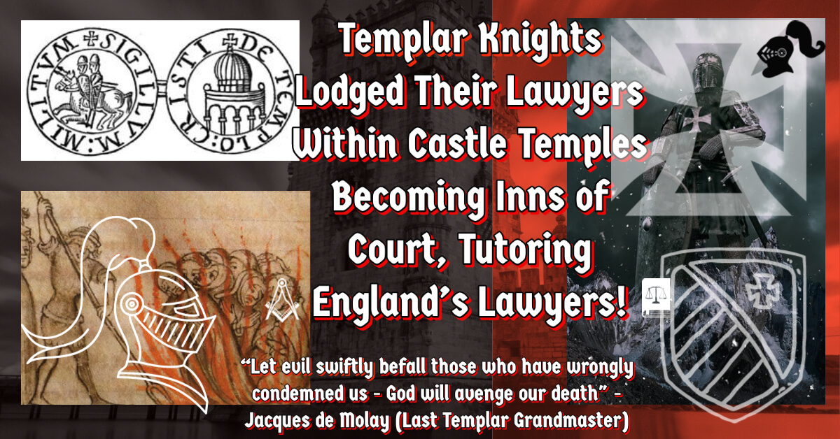 Knights Templars lodged the first law professors at their Inns of Court.