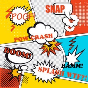 Pop art comic speech bubbles retro design vector illustration