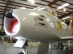 Saber in Planes of Fame Hangar at Ontario Airport.