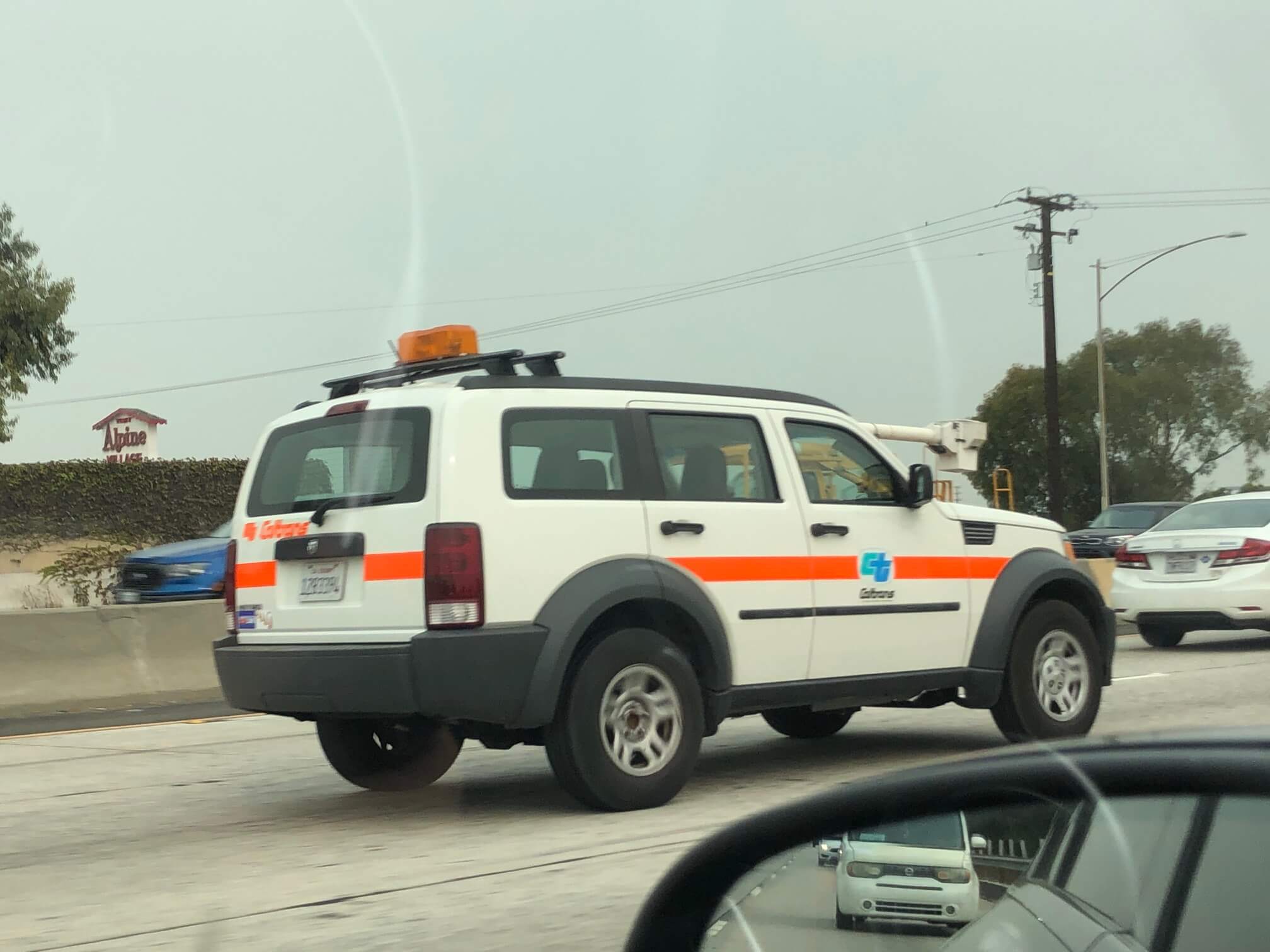 Caltrans Truck on the Freeway