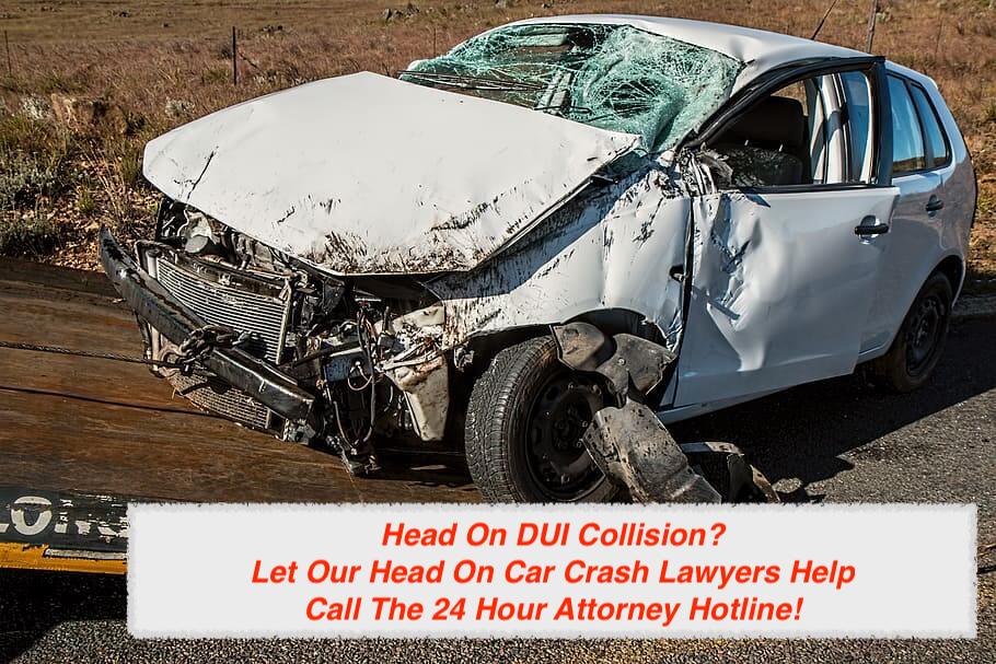 Head on collision aftermath in Los Angeles