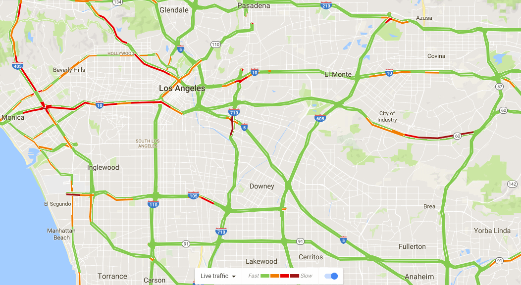 Los Angeles Live Traffic Map - Map