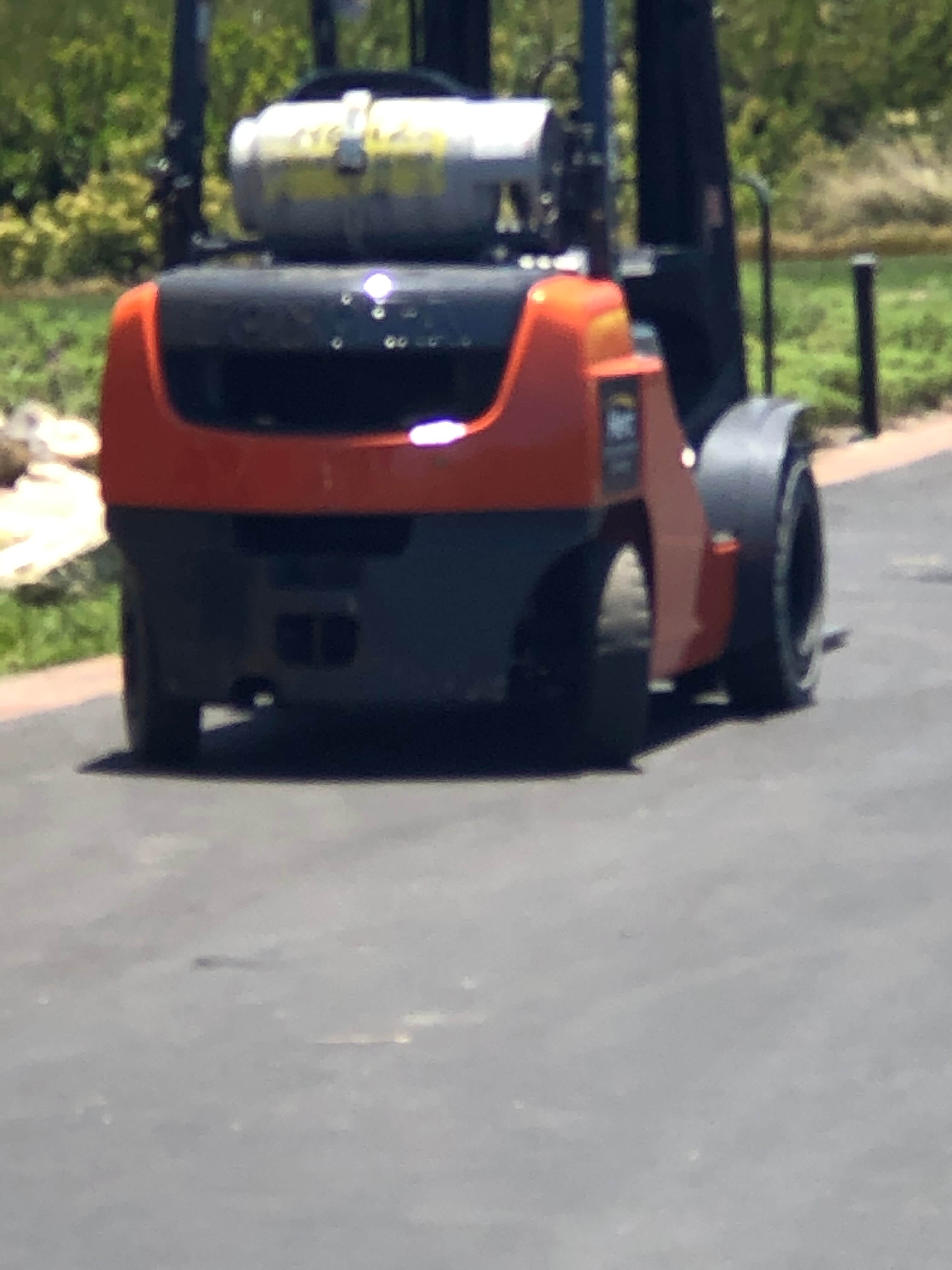 Forklift off the 10 freeway westbound