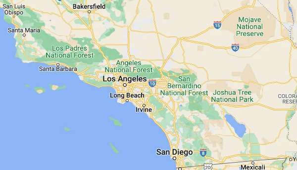 Southern California Injury Law Firm Service Map