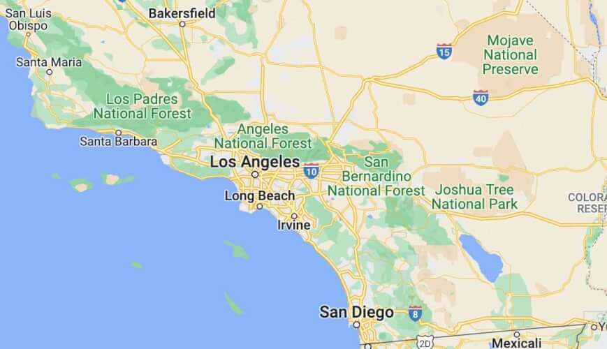Ehline Law Firm Southern California Map