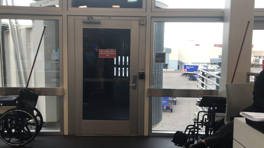 Handicapped loading gate at LAX