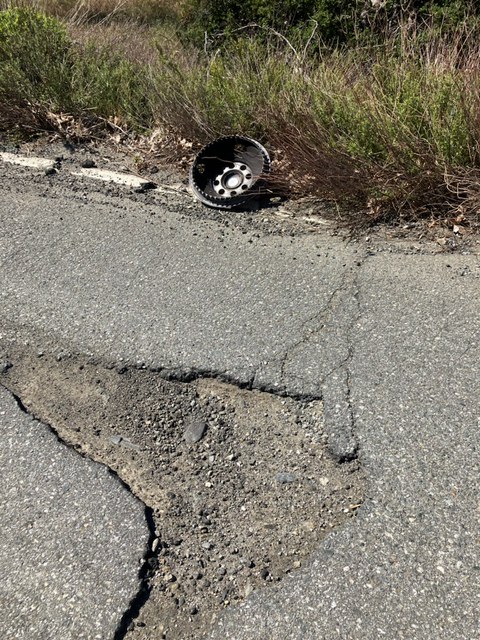 Images of storm damage on Lytle Creek Road