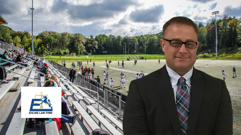 Sports bleachers at outdoor stadium