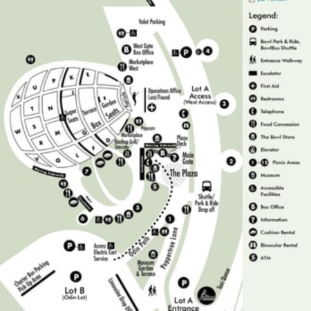 Public map showing Hollywood Bowl Grounds