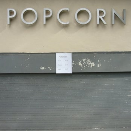 Condiments and popcorn stand