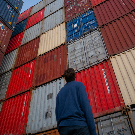 Cruise ship container worker