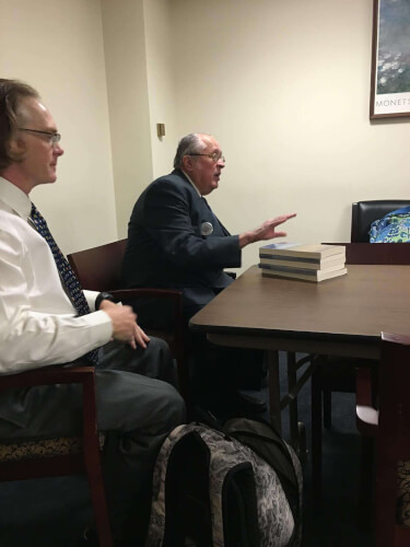 Ken Carver of ICV preparing the lobbying team