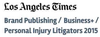 Personal Injury Attorney Bradbury - LA Times Featured Litigator